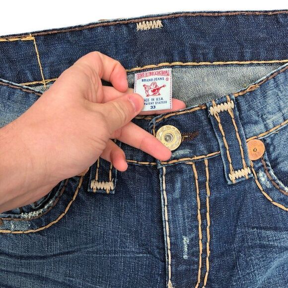 True Religion Jeans Size 33 BILLY SUPER T Blue - Picture 5 of 9